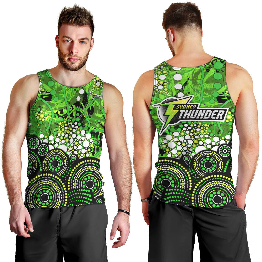 Sydney Thunder Men Tank Top Graffiti Urban Aboriginal Dot Abstract Design