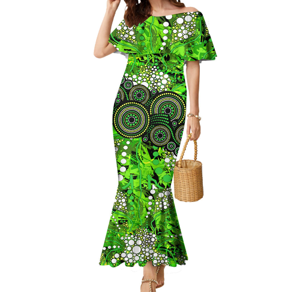 Sydney Thunder Mermaid Dress Graffiti Urban Aboriginal Dot Abstract Design