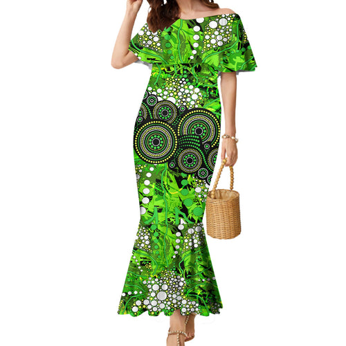 Sydney Thunder Mermaid Dress Graffiti Urban Aboriginal Dot Abstract Design