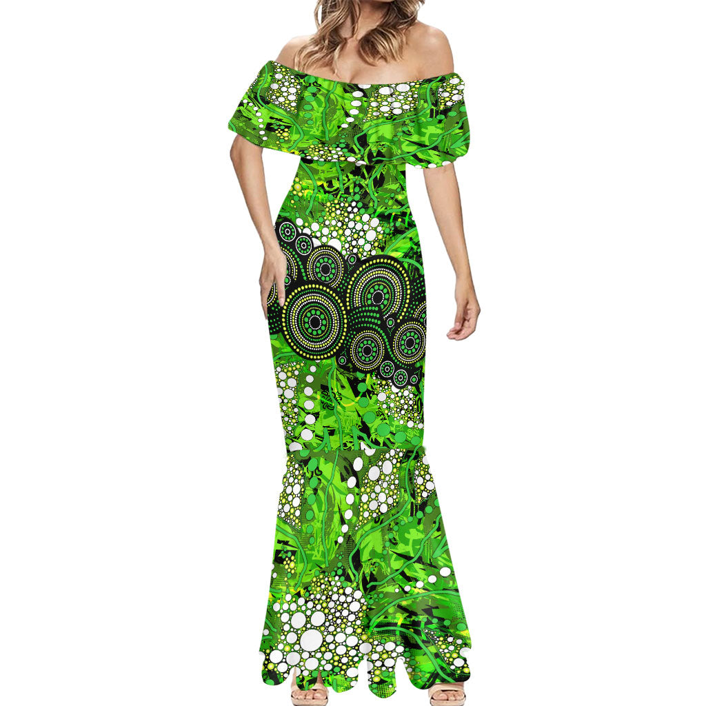 Sydney Thunder Mermaid Dress Graffiti Urban Aboriginal Dot Abstract Design