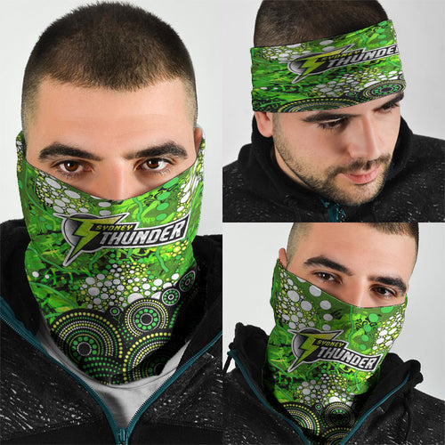 Sydney Thunder Neck Gaiter Graffiti Urban Aboriginal Dot Abstract Design