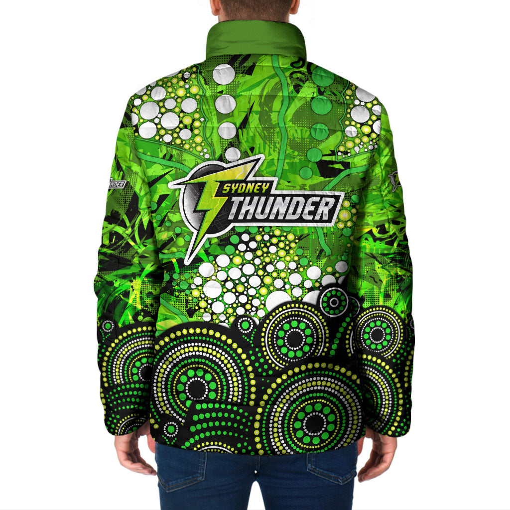 Sydney Thunder Padded Jacket Graffiti Urban Aboriginal Dot Abstract Design