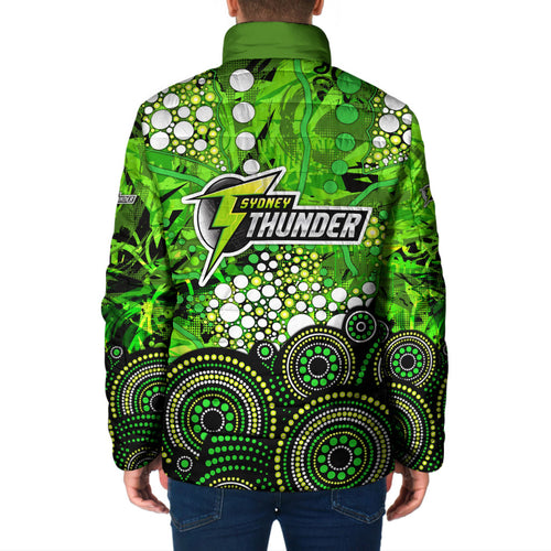 Sydney Thunder Padded Jacket Graffiti Urban Aboriginal Dot Abstract Design