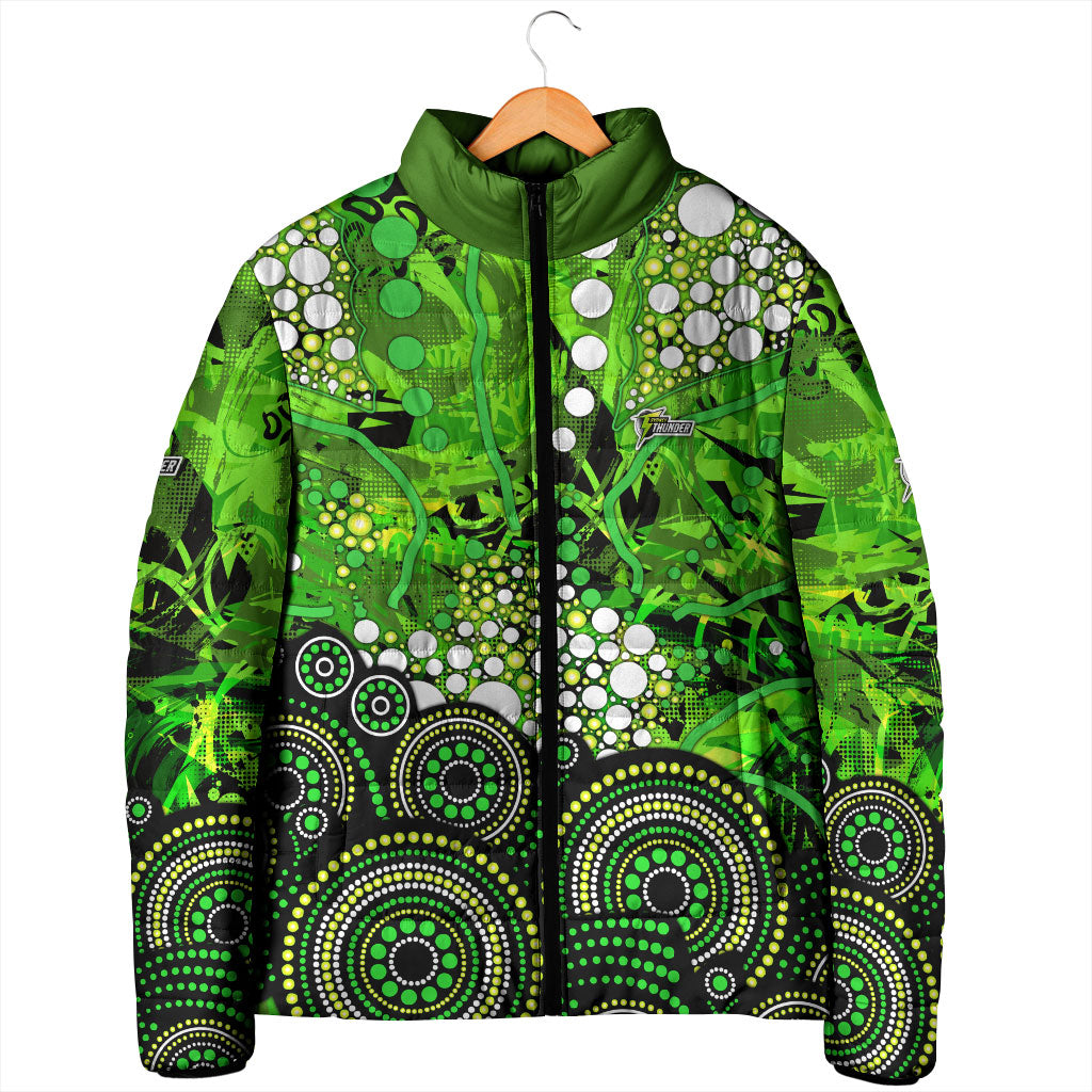 Sydney Thunder Padded Jacket Graffiti Urban Aboriginal Dot Abstract Design