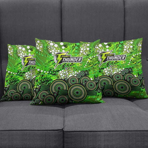 Sydney Thunder Pillow Cover Graffiti Urban Aboriginal Dot Abstract Design