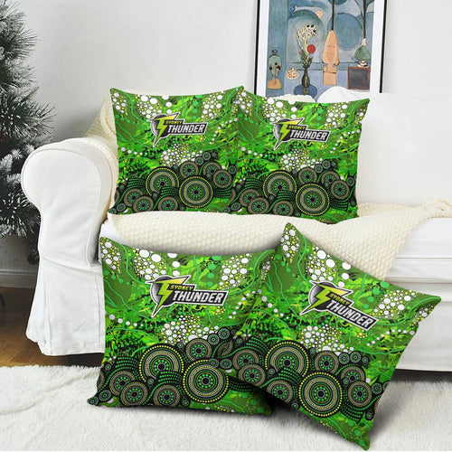 Sydney Thunder Pillow Cover Graffiti Urban Aboriginal Dot Abstract Design