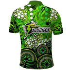 Sydney Thunder Polo Shirt Graffiti Urban Aboriginal Dot Abstract Design