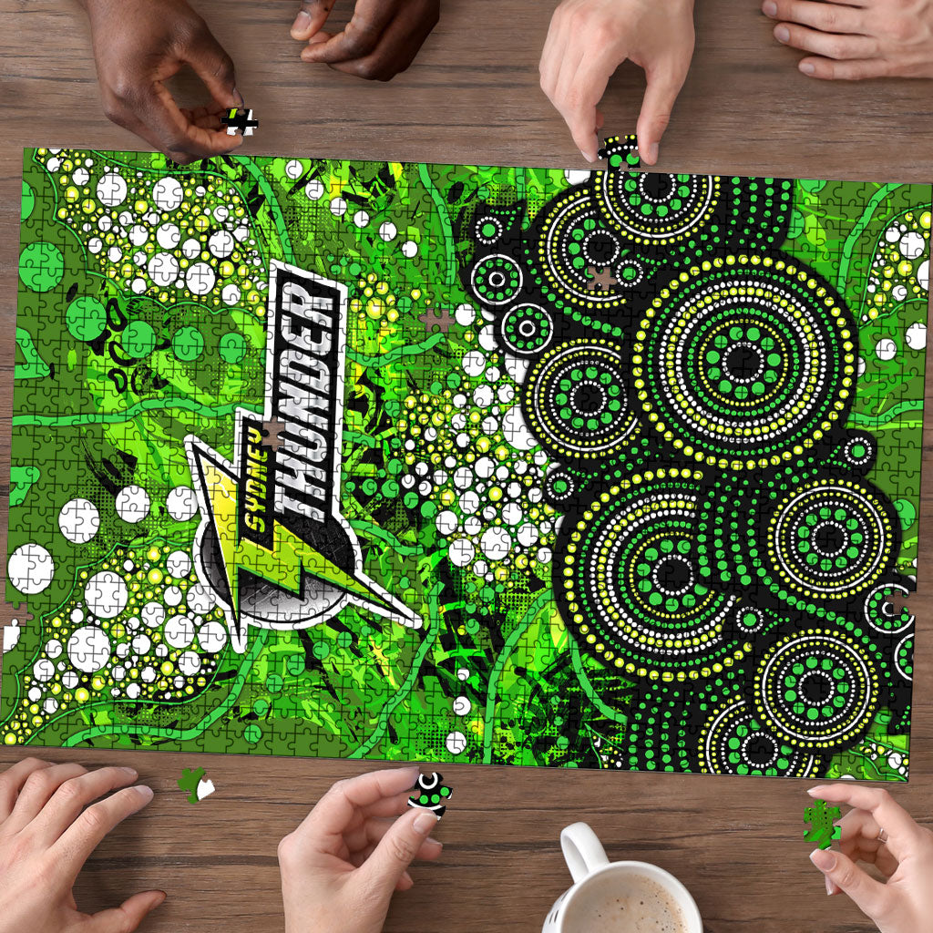 Sydney Thunder Puzzle Graffiti Urban Aboriginal Dot Abstract Design