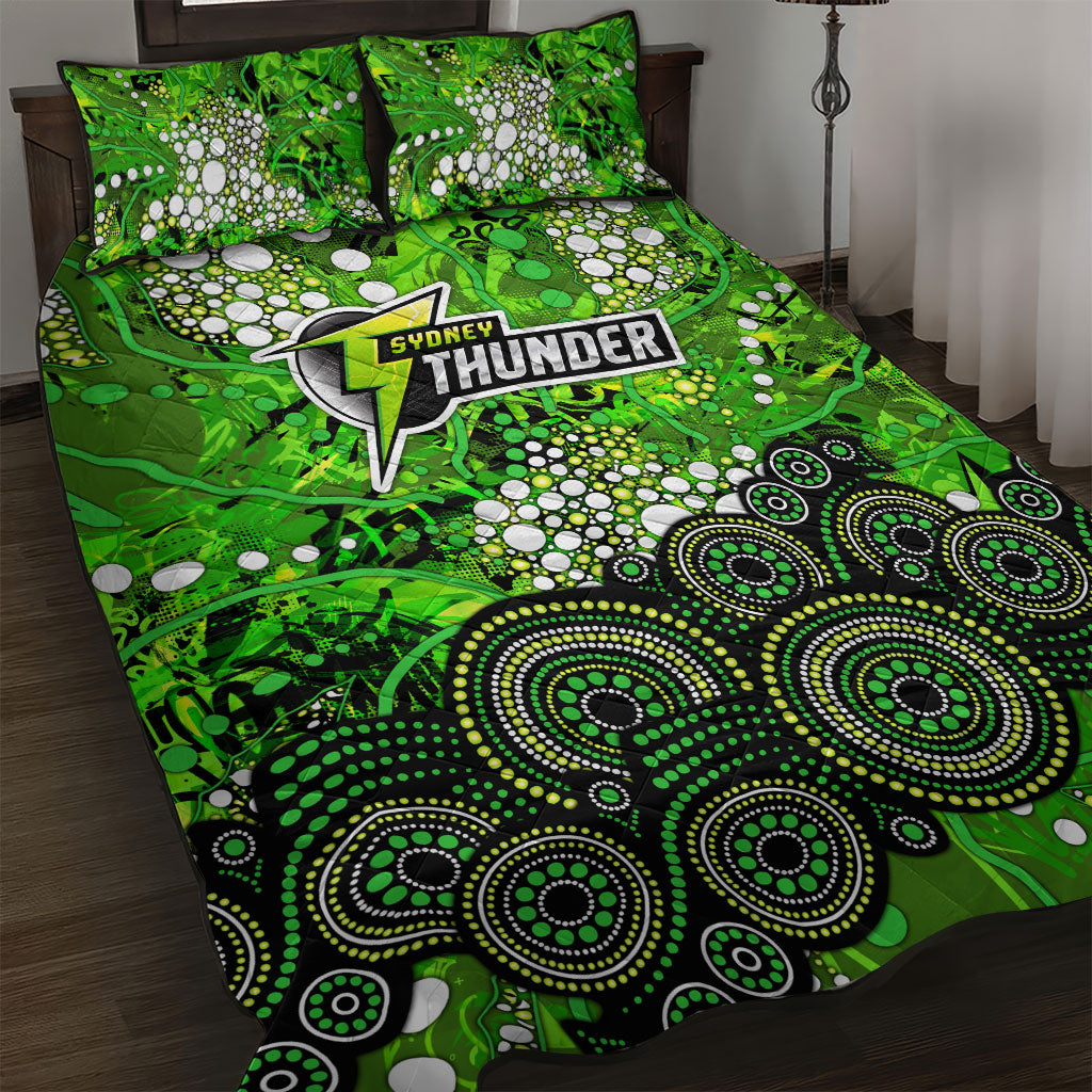 Sydney Thunder Quilt Bed Set Graffiti Urban Aboriginal Dot Abstract Design