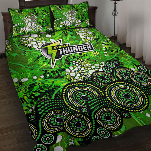 Sydney Thunder Quilt Bed Set Graffiti Urban Aboriginal Dot Abstract Design