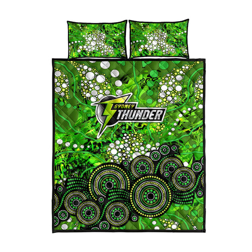 Sydney Thunder Quilt Bed Set Graffiti Urban Aboriginal Dot Abstract Design