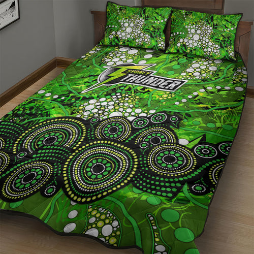 Sydney Thunder Quilt Bed Set Graffiti Urban Aboriginal Dot Abstract Design