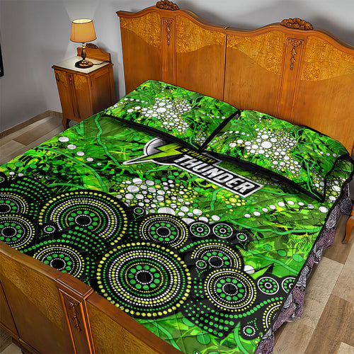 Sydney Thunder Quilt Bed Set Graffiti Urban Aboriginal Dot Abstract Design