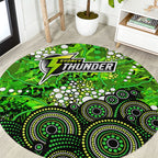 Sydney Thunder Round Carpet Graffiti Urban Aboriginal Dot Abstract Design
