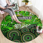 Sydney Thunder Round Carpet Graffiti Urban Aboriginal Dot Abstract Design