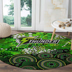 Sydney Thunder Round Carpet Graffiti Urban Aboriginal Dot Abstract Design