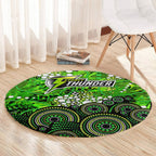 Sydney Thunder Round Carpet Graffiti Urban Aboriginal Dot Abstract Design