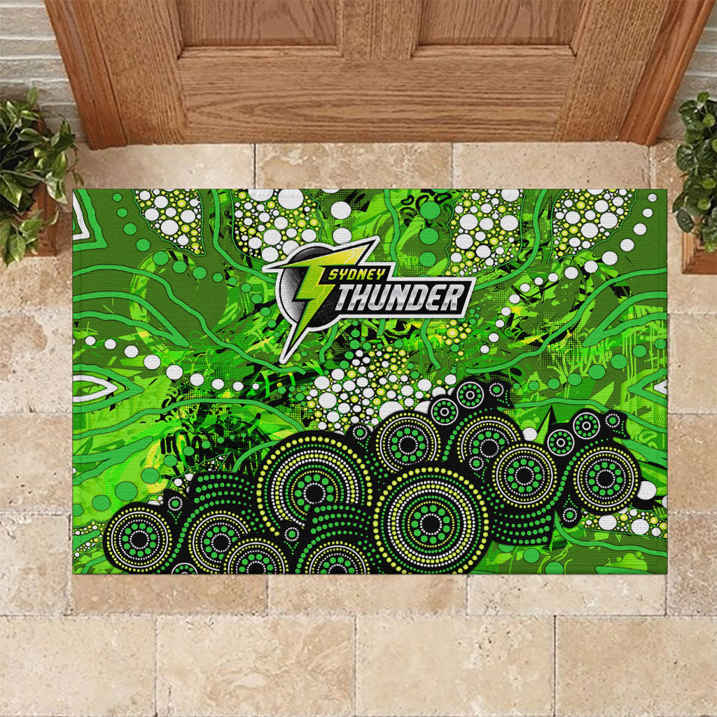 Sydney Thunder Rubber Doormat Graffiti Urban Aboriginal Dot Abstract Design