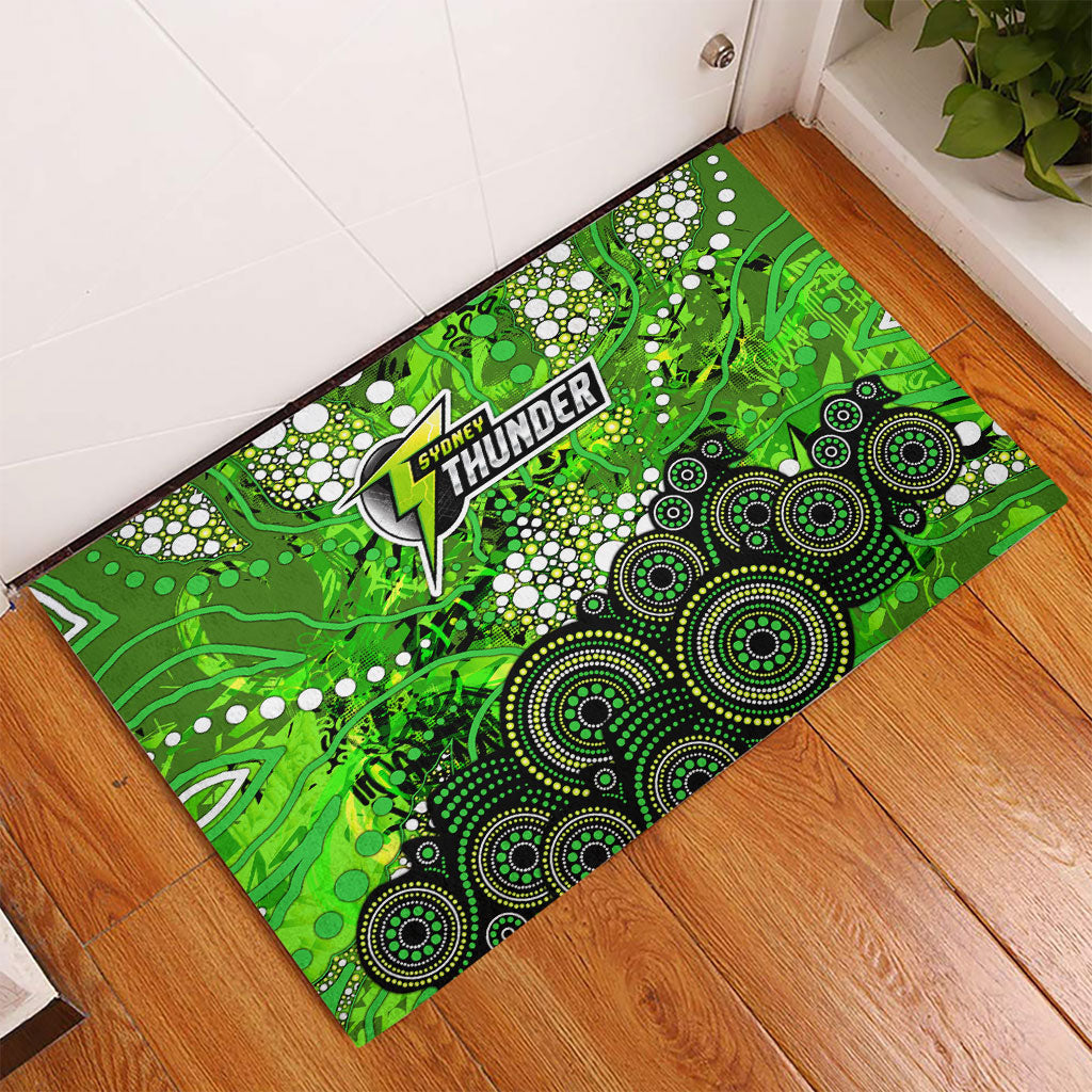 Sydney Thunder Rubber Doormat Graffiti Urban Aboriginal Dot Abstract Design