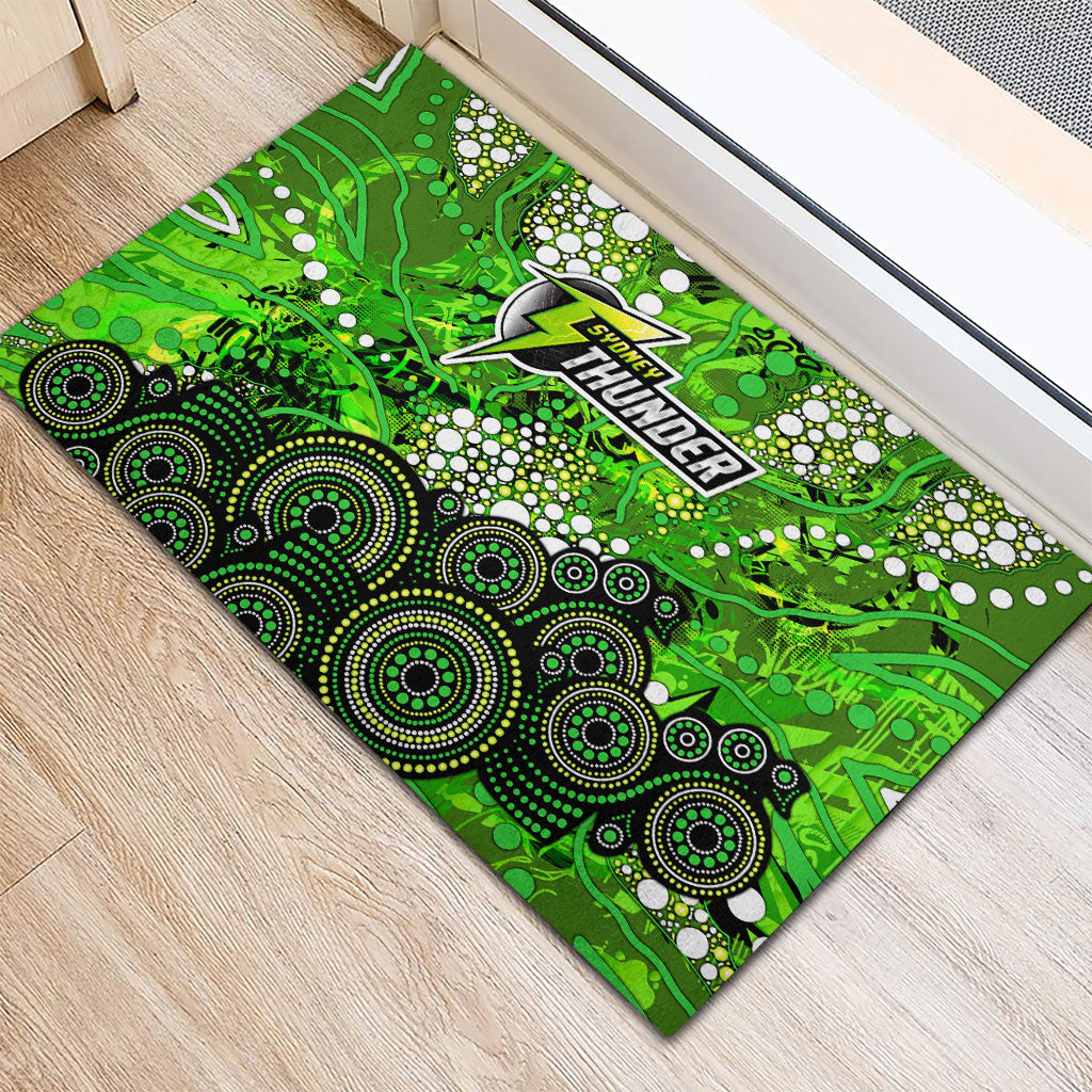 Sydney Thunder Rubber Doormat Graffiti Urban Aboriginal Dot Abstract Design
