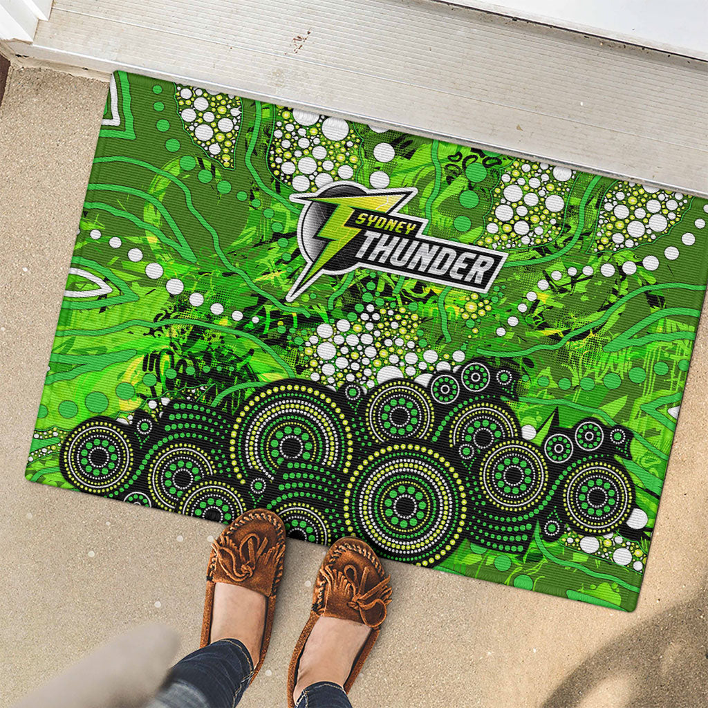 Sydney Thunder Rubber Doormat Graffiti Urban Aboriginal Dot Abstract Design