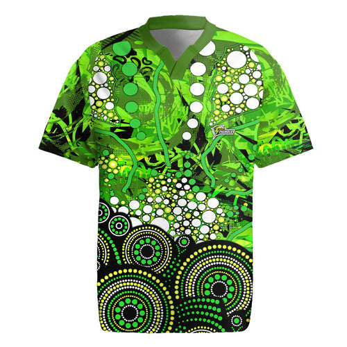 Sydney Thunder Rugby Jersey Graffiti Urban Aboriginal Dot Abstract Design