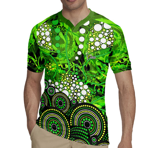 Sydney Thunder Rugby Jersey Graffiti Urban Aboriginal Dot Abstract Design