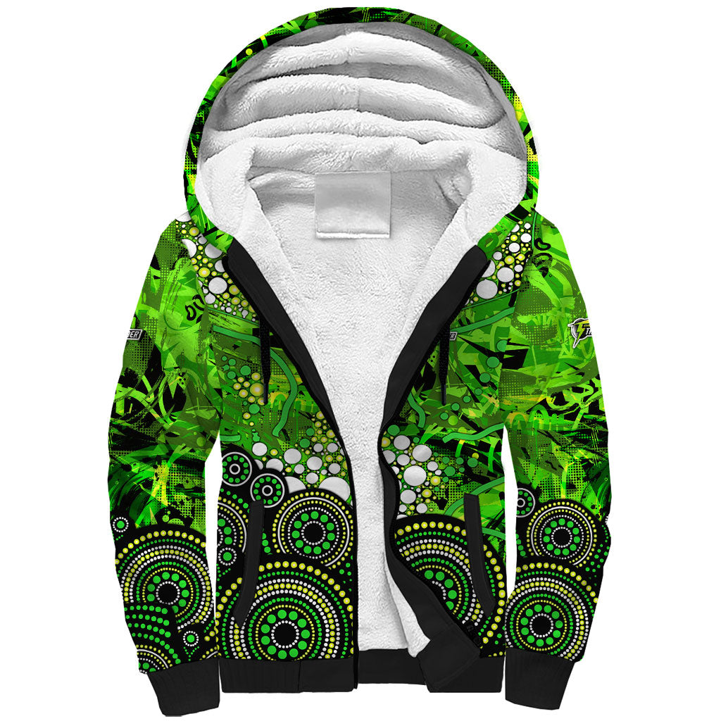 Sydney Thunder Sherpa Hoodie Graffiti Urban Aboriginal Dot Abstract Design