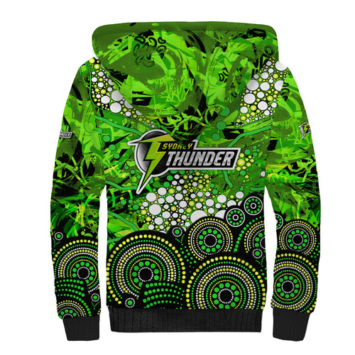 Sydney Thunder Sherpa Hoodie Graffiti Urban Aboriginal Dot Abstract Design