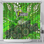 Sydney Thunder Shower Curtain Graffiti Urban Aboriginal Dot Abstract Design