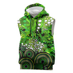 Sydney Thunder Sleeveless Hoodie Graffiti Urban Aboriginal Dot Abstract Design