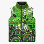 Sydney Thunder Sleeveless Puffer Jacket Graffiti Urban Aboriginal Dot Abstract Design