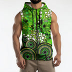 Sydney Thunder Sleeveless Zip Hoodie Graffiti Urban Aboriginal Dot Abstract Design