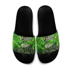 Sydney Thunder Slide Sandals Graffiti Urban Aboriginal Dot Abstract Design