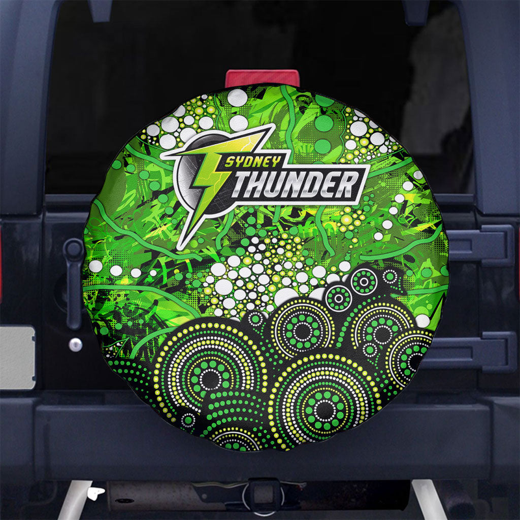 Sydney Thunder Spare Tire Cover Graffiti Urban Aboriginal Dot Abstract Design