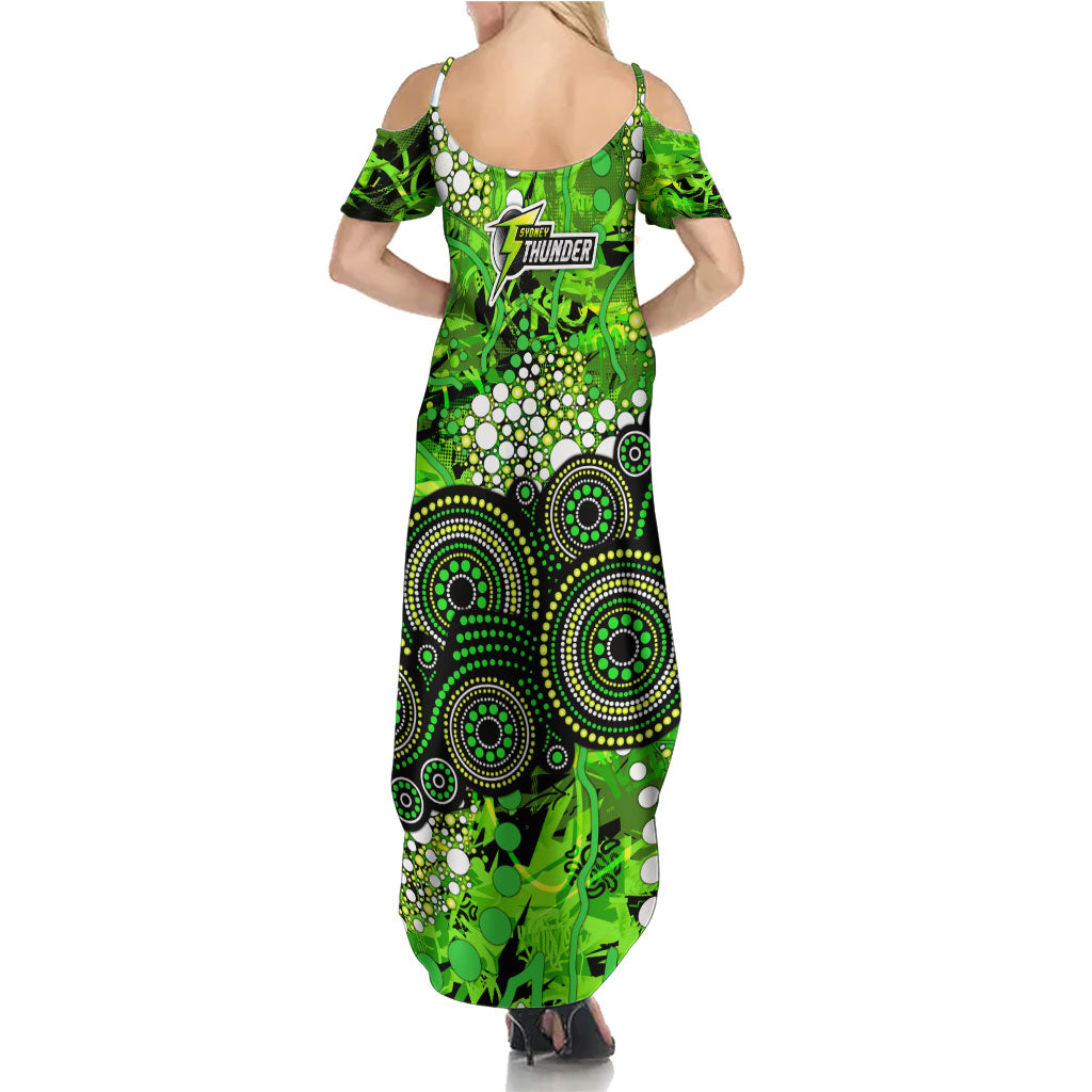 Sydney Thunder Summer Maxi Dress Graffiti Urban Aboriginal Dot Abstract Design