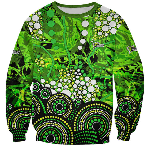 Sydney Thunder Sweatshirt Graffiti Urban Aboriginal Dot Abstract Design