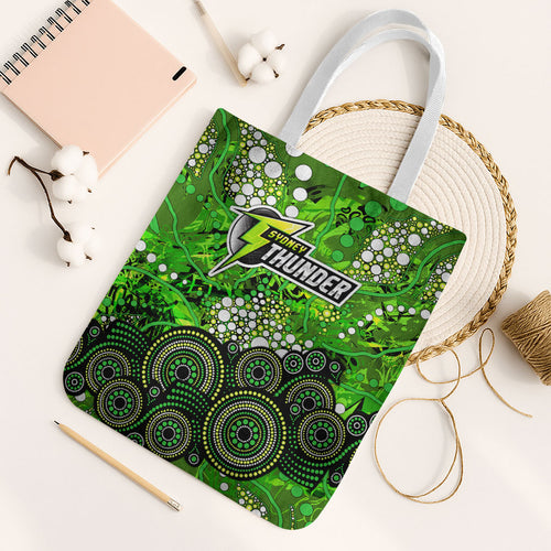 Sydney Thunder Tote Bag Graffiti Urban Aboriginal Dot Abstract Design
