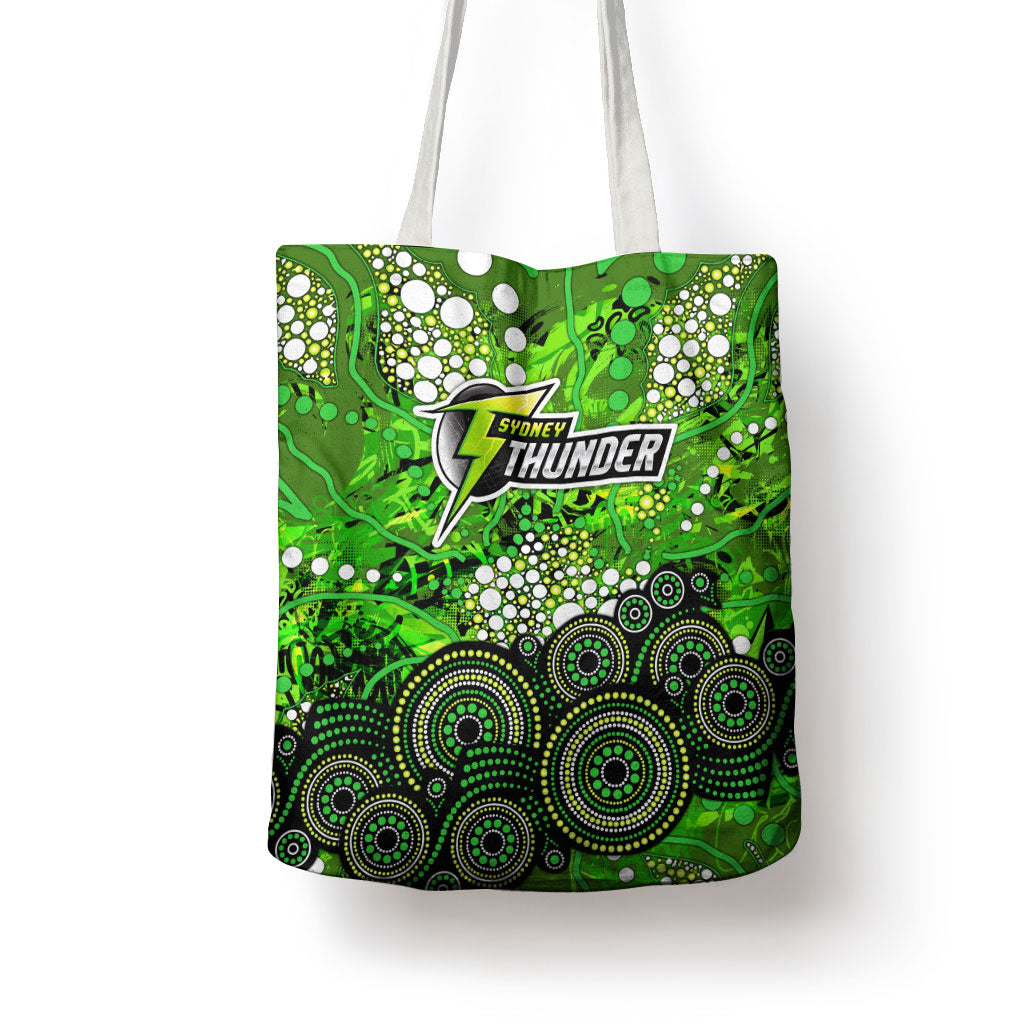 Sydney Thunder Tote Bag Graffiti Urban Aboriginal Dot Abstract Design