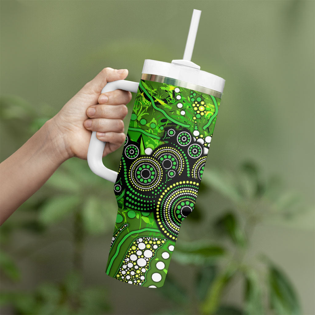 Sydney Thunder Tumbler With Handle Graffiti Urban Aboriginal Dot Abstract Design