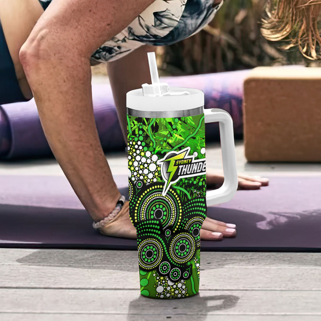 Sydney Thunder Tumbler With Handle Graffiti Urban Aboriginal Dot Abstract Design