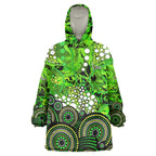 Sydney Thunder Wearable Blanket Hoodie Graffiti Urban Aboriginal Dot Abstract Design
