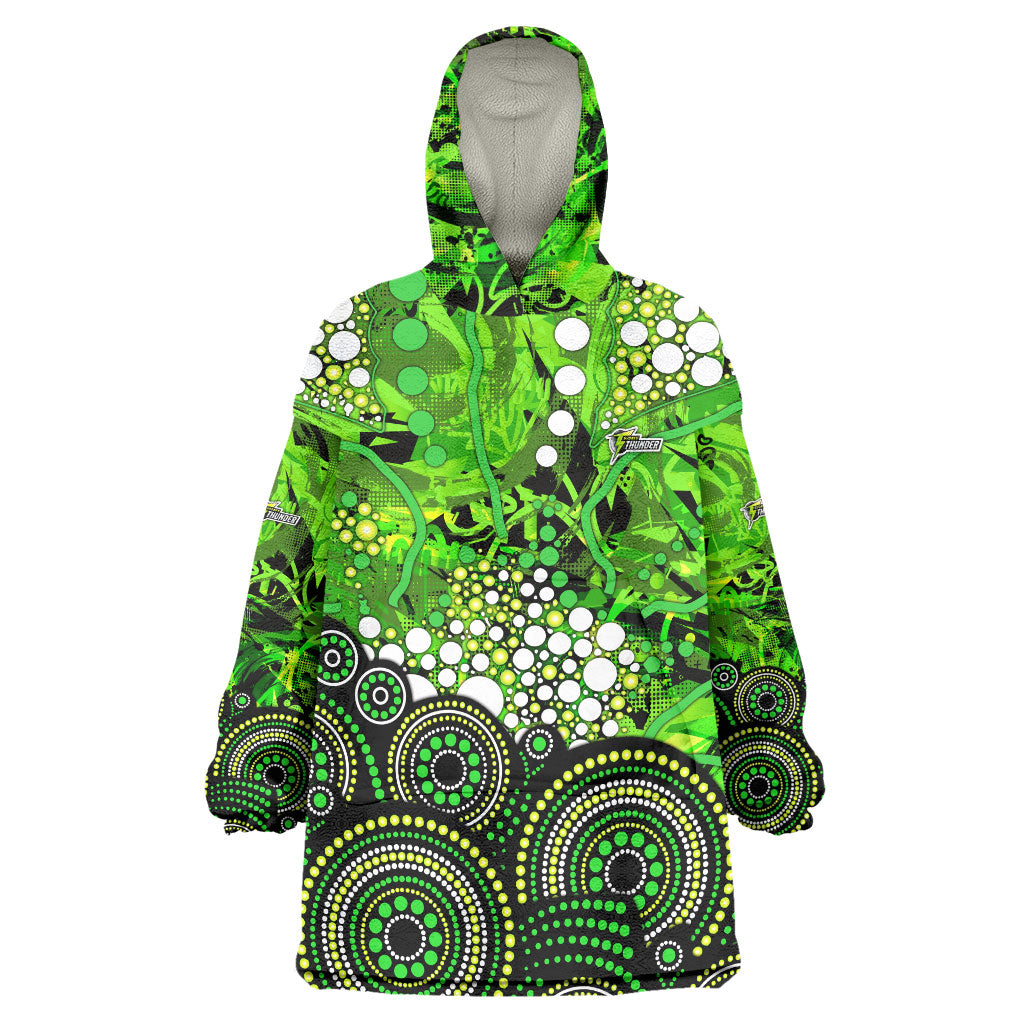 Sydney Thunder Wearable Blanket Hoodie Graffiti Urban Aboriginal Dot Abstract Design