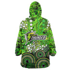 Sydney Thunder Wearable Blanket Hoodie Graffiti Urban Aboriginal Dot Abstract Design