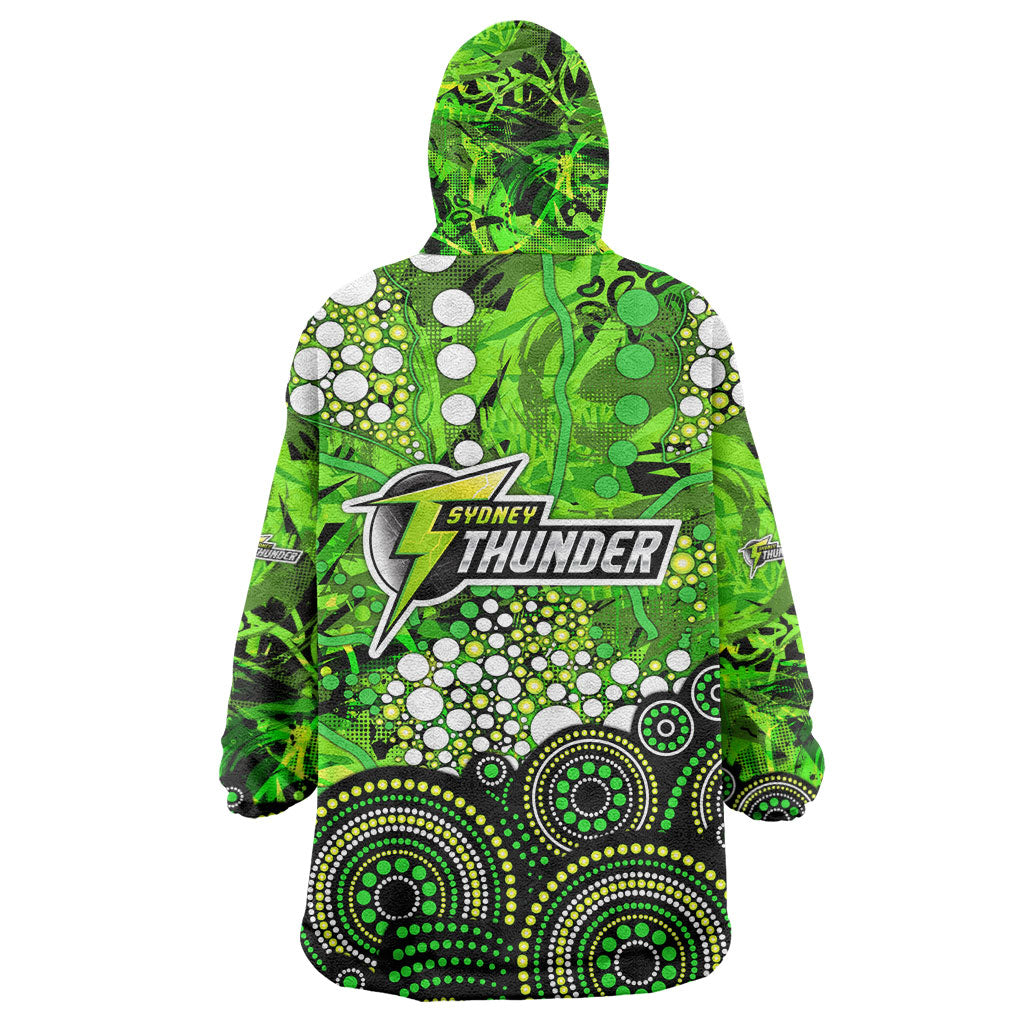Sydney Thunder Wearable Blanket Hoodie Graffiti Urban Aboriginal Dot Abstract Design
