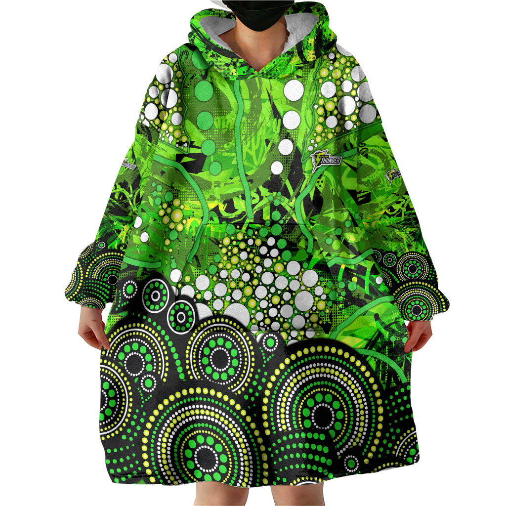 Sydney Thunder Wearable Blanket Hoodie Graffiti Urban Aboriginal Dot Abstract Design