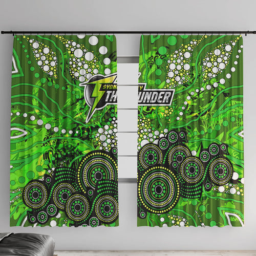 Sydney Thunder Window Curtain Graffiti Urban Aboriginal Dot Abstract Design