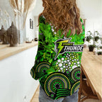 Sydney Thunder Women Casual Shirt Graffiti Urban Aboriginal Dot Abstract Design