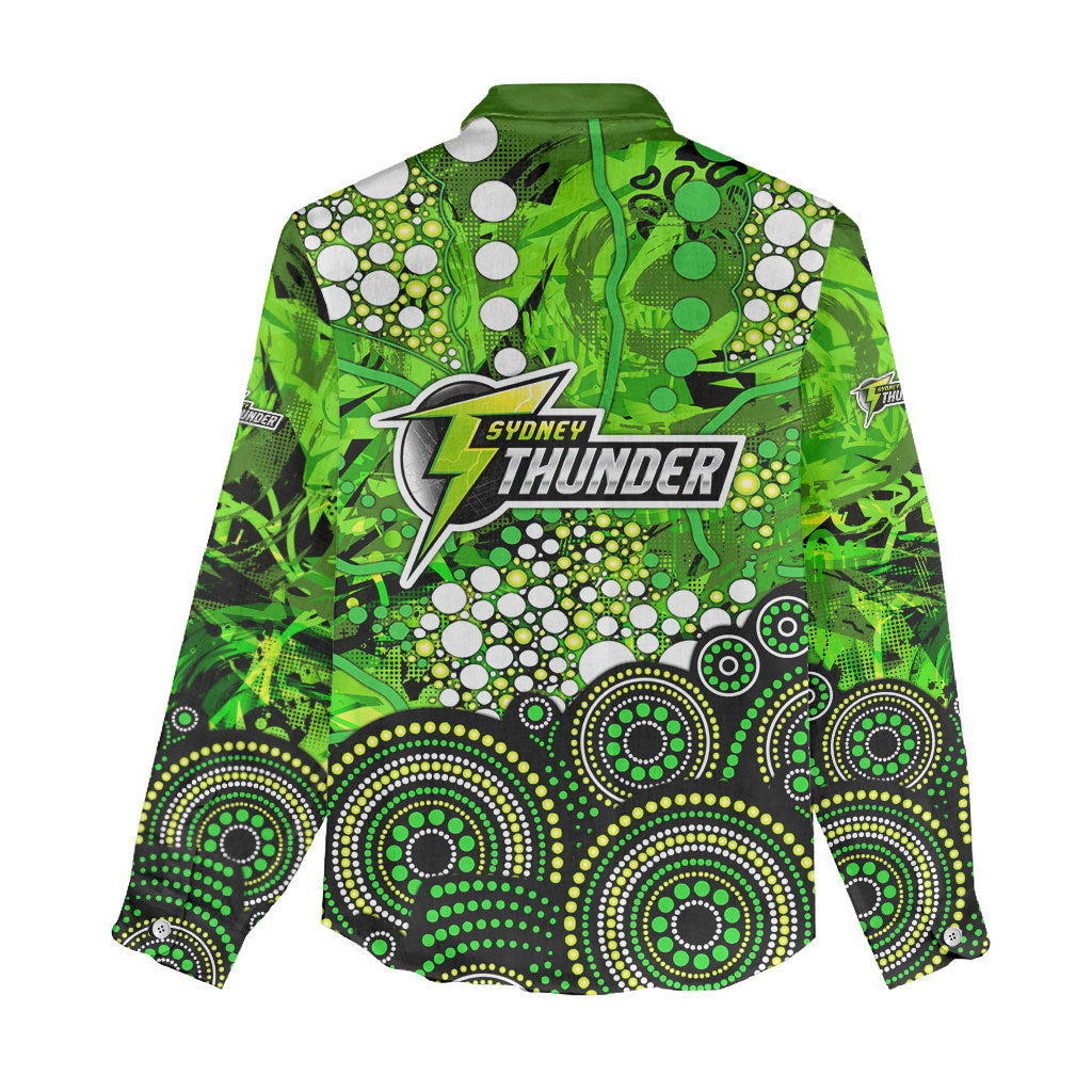Sydney Thunder Women Casual Shirt Graffiti Urban Aboriginal Dot Abstract Design