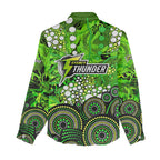 Sydney Thunder Women Casual Shirt Graffiti Urban Aboriginal Dot Abstract Design